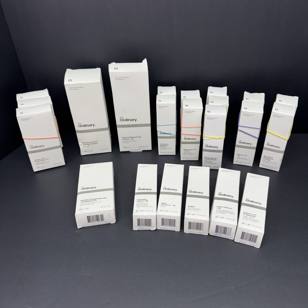 The Ordinary Skincare Bundle Lot Of 22 Mixed Full size NEW Serum Emulsion Toner